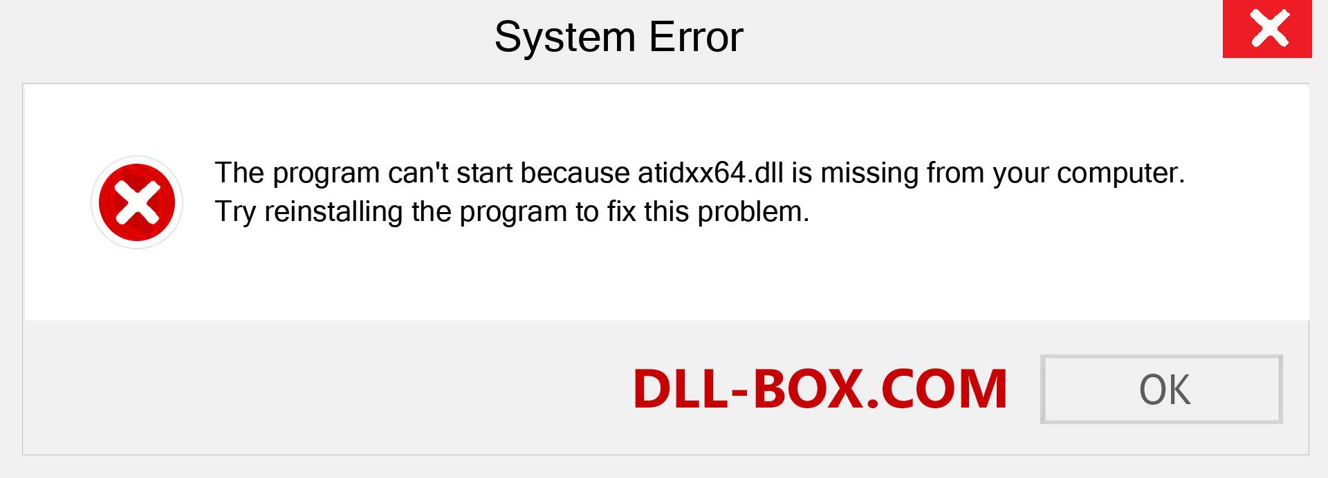  atidxx64.dll file is missing?. Download for Windows 7, 8, 10 - Fix  atidxx64 dll Missing Error on Windows, photos, images